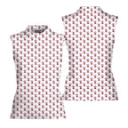 Spank The Monkey-Women Sleeveless Polo Shirt-Gerbera Prints