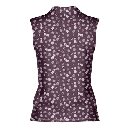 Milk & Cookies - Ladies Sleeveless Golf Polo Shirt
