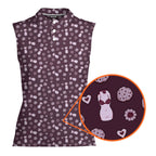 Milk & Cookies-Women Sleeveless Polo Shirt-Gerbera Prints