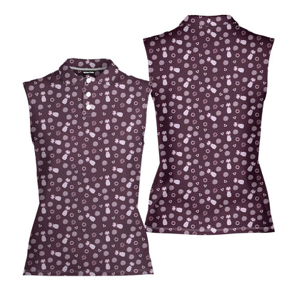 Milk & Cookies - Ladies Sleeveless Golf Polo Shirt