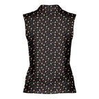 Netflix and Chill-Women Sleeveless Polo Shirt-Gerbera Prints