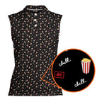 Netflix and Chill-Women Sleeveless Polo Shirt-Gerbera Prints
