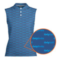 OnlyGolf-Women Sleeveless Polo Shirt-Gerbera Prints