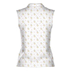 Hook Up-Women Sleeveless Polo Shirt-Gerbera Prints