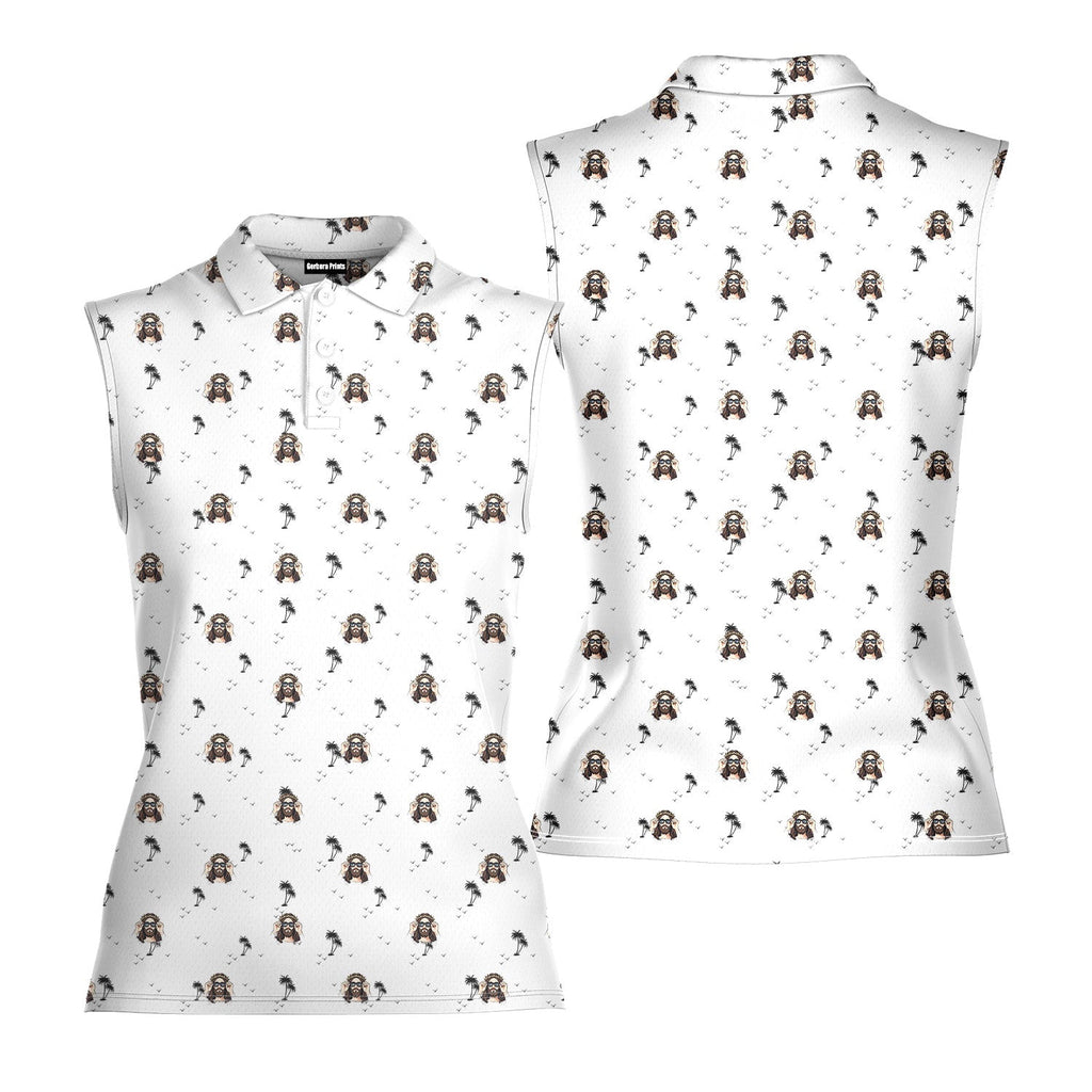 I Saw That-Women Sleeveless Polo Shirt-Gerbera Prints