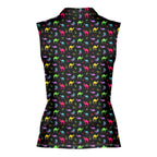 Hump Day-Women Sleeveless Polo Shirt-Gerbera Prints