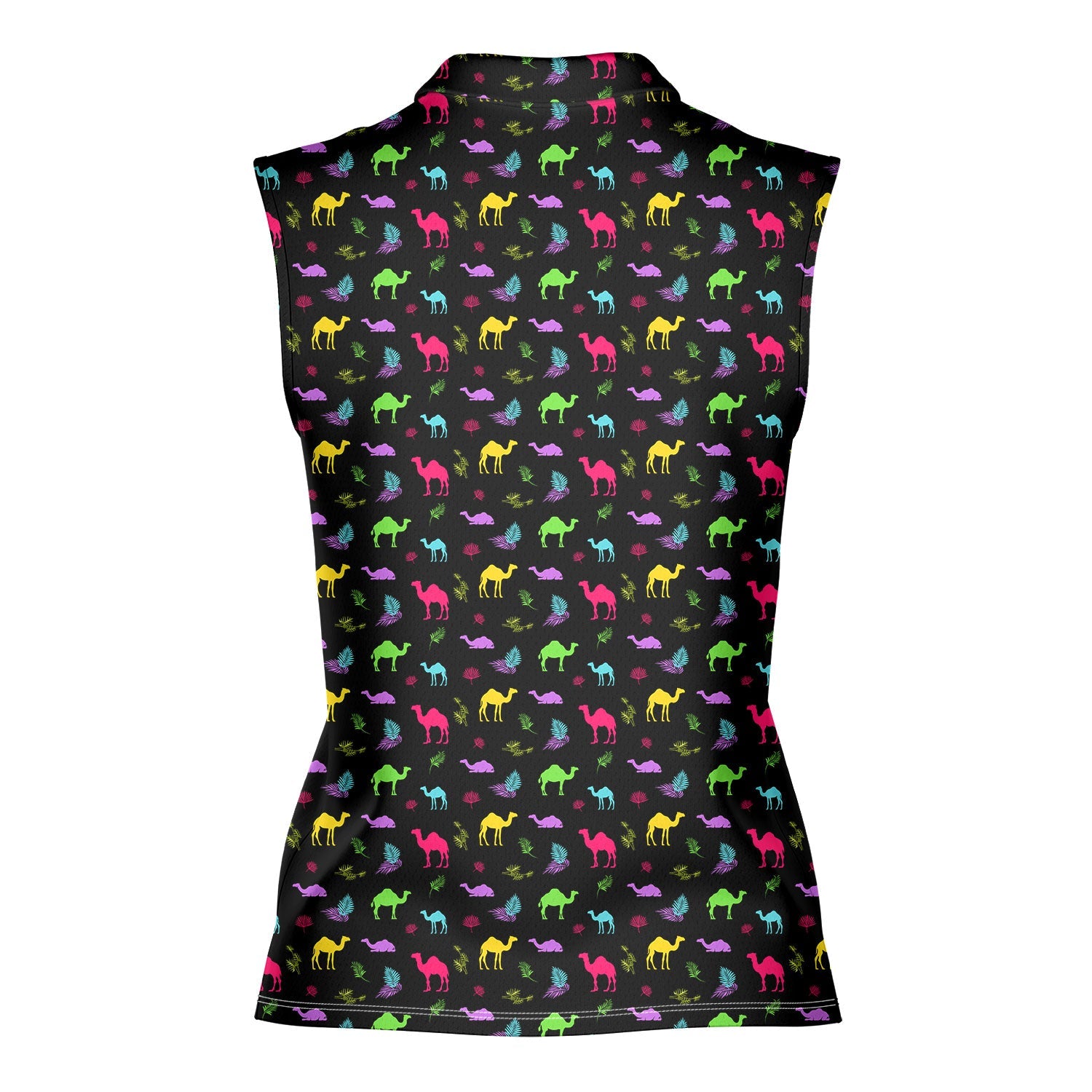 Hump Day-Women Sleeveless Polo Shirt-Gerbera Prints