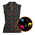 Hump Day-Women Sleeveless Polo Shirt-Gerbera Prints