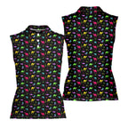Hump Day-Women Sleeveless Polo Shirt-Gerbera Prints