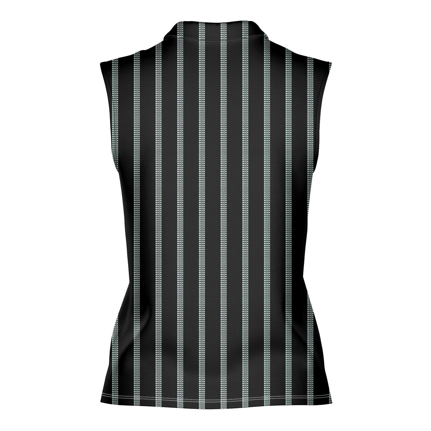 B*tch-Women Sleeveless Polo Shirt-Gerbera Prints