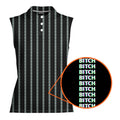 B*tch-Women Sleeveless Polo Shirt-Gerbera Prints