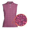 Pleasure Chest-Women Sleeveless Polo Shirt-Gerbera Prints