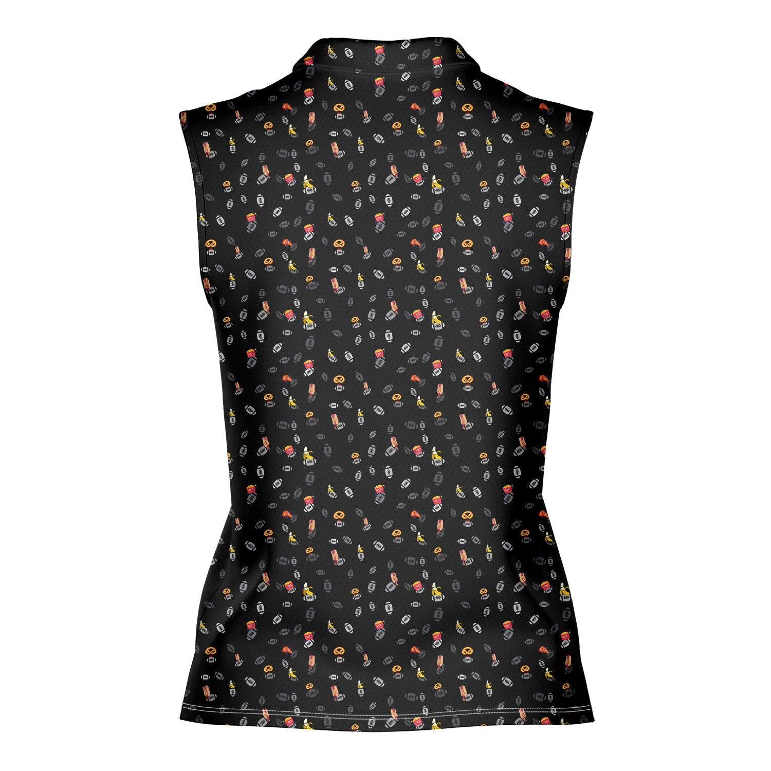 I’m Just Here For The Snacks-Women Sleeveless Polo Shirt-Gerbera Prints