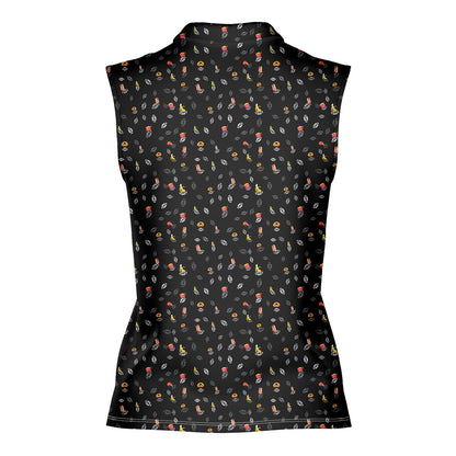 I’m Just Here For The Snacks - Ladies Sleeveless Golf Polo Shirt