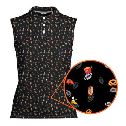 I’m Just Here For The Snacks - Ladies Sleeveless Golf Polo Shirt 