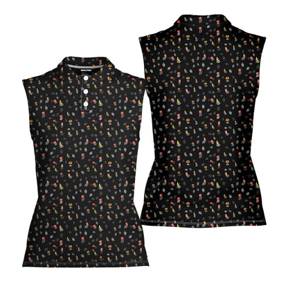 I’m Just Here For The Snacks - Ladies Sleeveless Golf Polo Shirt