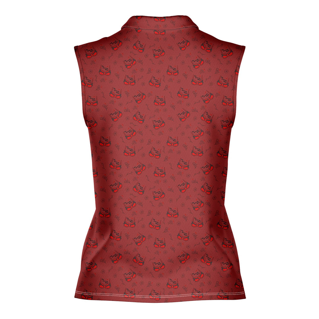 You Drive Me Wild-Women Sleeveless Polo Shirt-Gerbera Prints