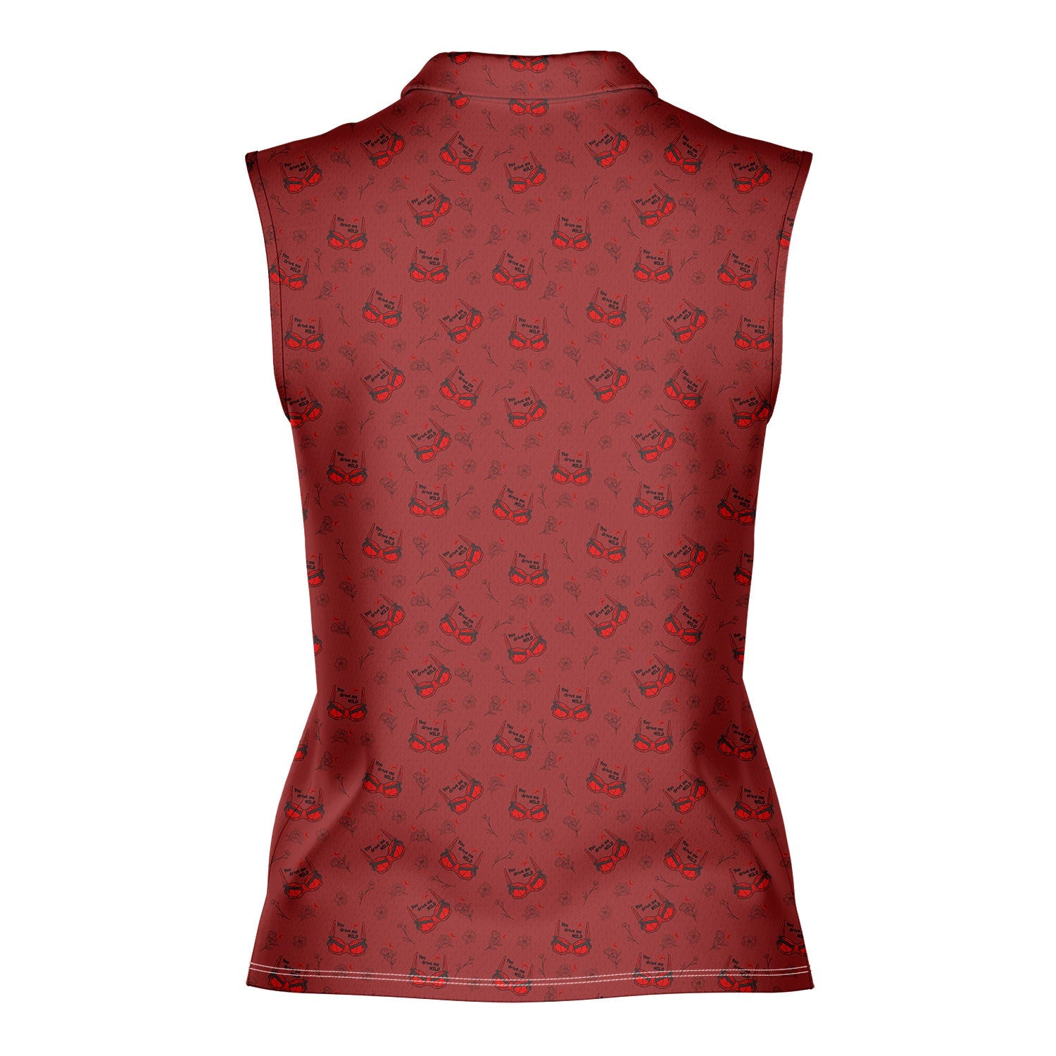 You Drive Me Wild-Women Sleeveless Polo Shirt-Gerbera Prints