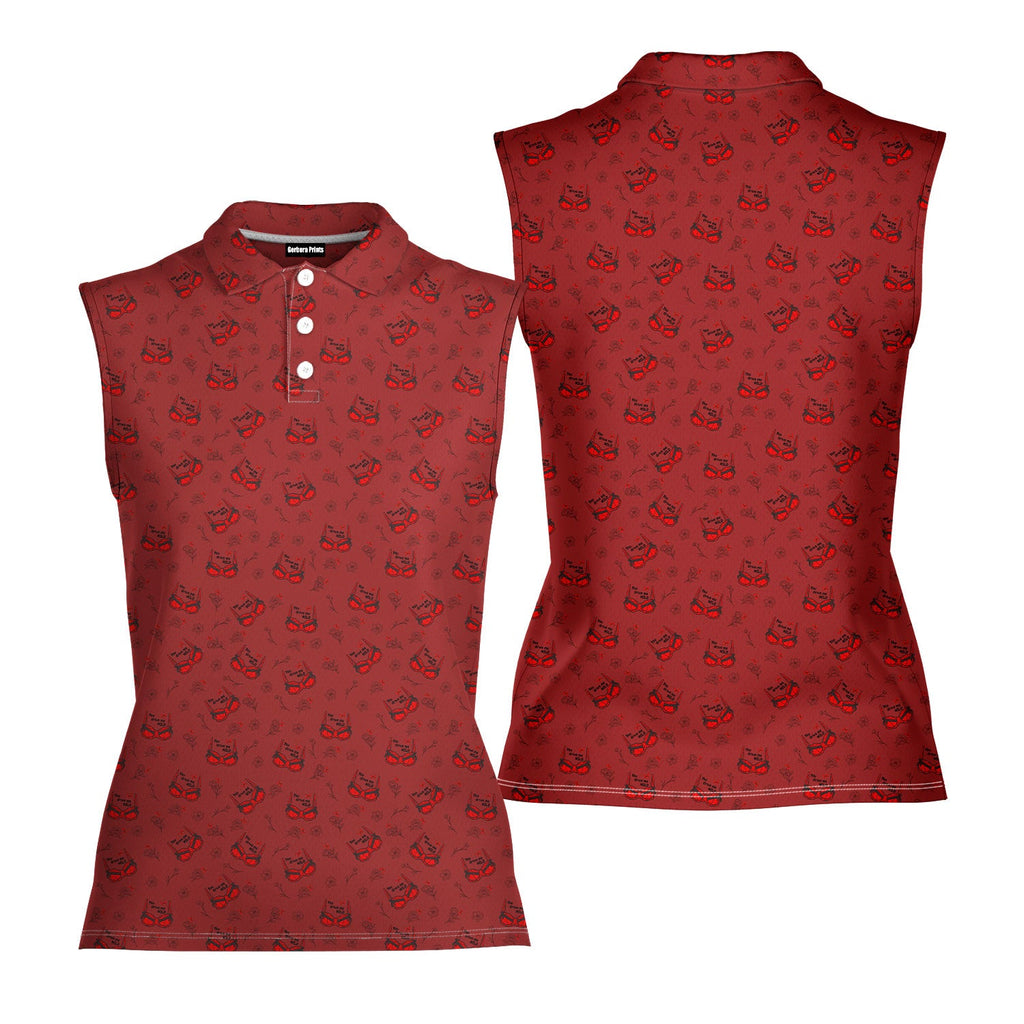 You Drive Me Wild-Women Sleeveless Polo Shirt-Gerbera Prints