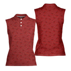 You Drive Me Wild-Women Sleeveless Polo Shirt-Gerbera Prints