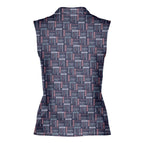 Experimental-Women Sleeveless Polo Shirt-Gerbera Prints