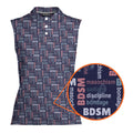 Experimental-Women Sleeveless Polo Shirt-Gerbera Prints