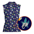 Big Trunk-Women Sleeveless Polo Shirt-Gerbera Prints