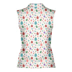 Hoppin' into Spring-Women Sleeveless Polo Shirt-Gerbera Prints