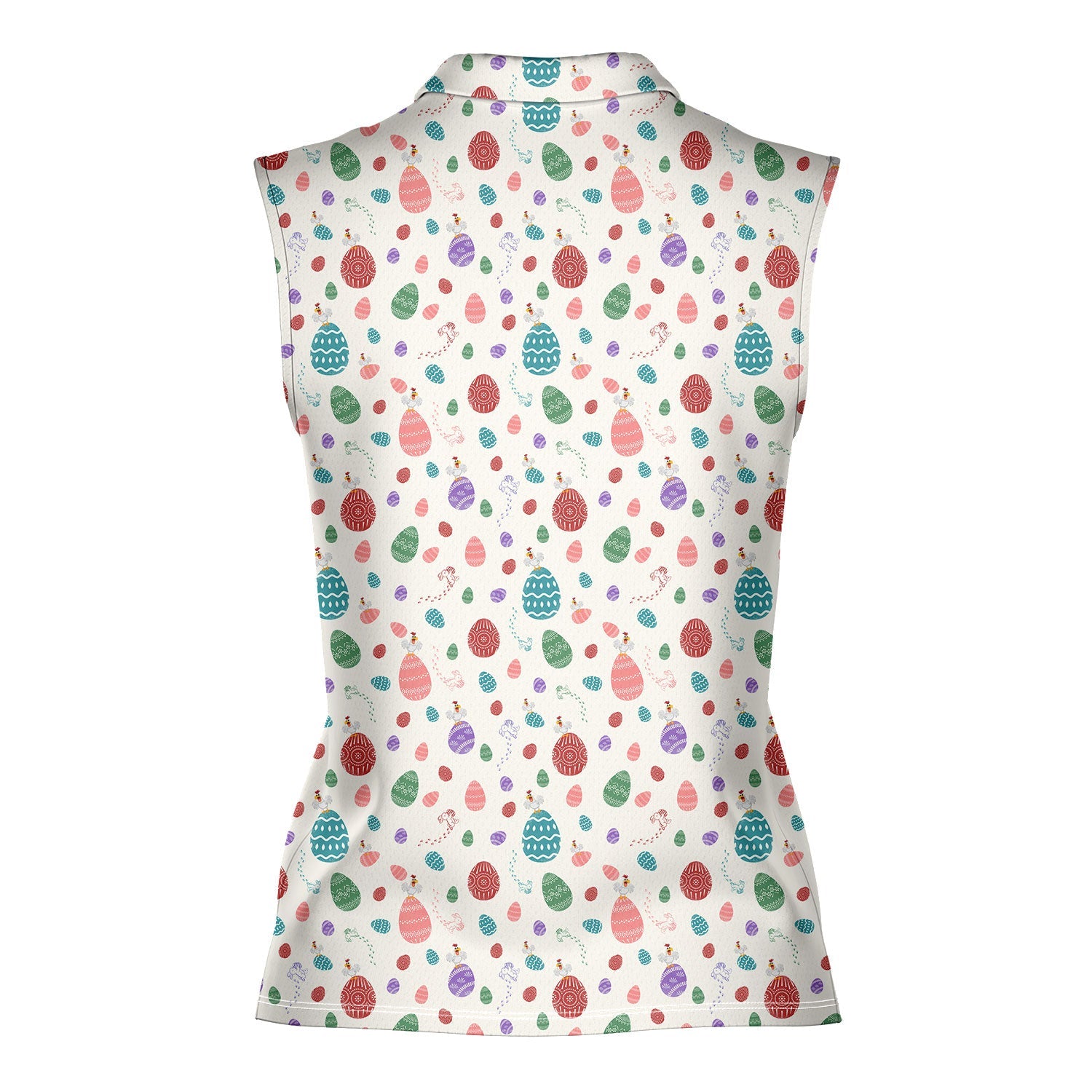 Hoppin' into Spring-Women Sleeveless Polo Shirt-Gerbera Prints