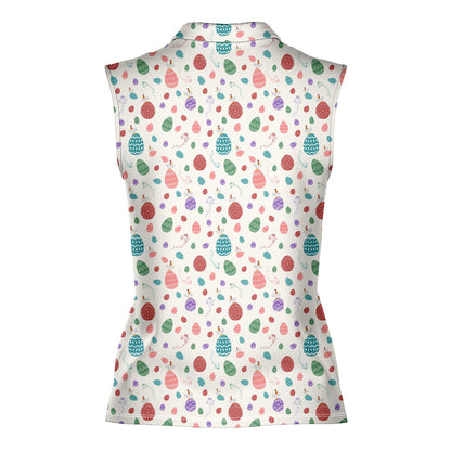 Hoppin' into Spring - Ladies Sleeveless Golf Polo Shirt