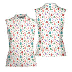 Hoppin' into Spring-Women Sleeveless Polo Shirt-Gerbera Prints