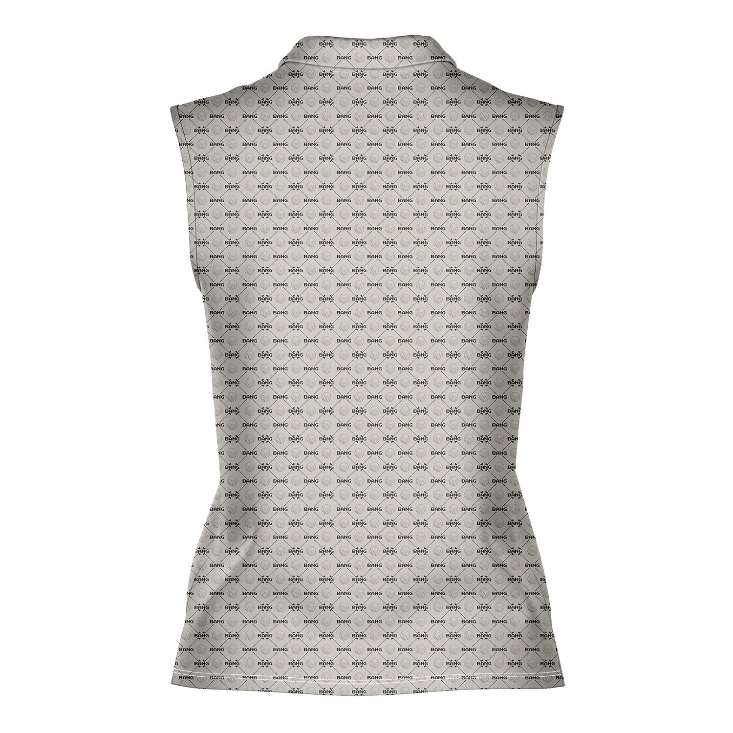 Bang-Women Sleeveless Polo Shirt-Gerbera Prints