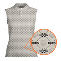 Bang-Women Sleeveless Polo Shirt-Gerbera Prints