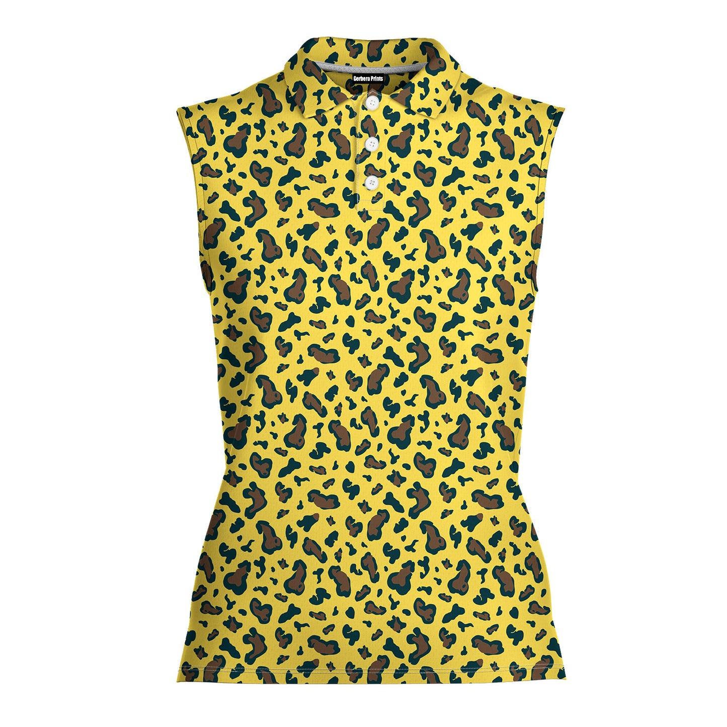 Leopard - Ladies Sleeveless Golf Polo Shirt