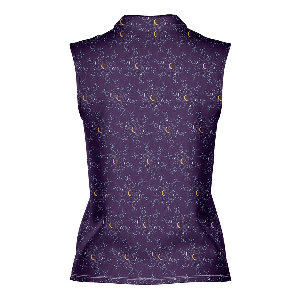 Steamy Dream-Women Sleeveless Polo Shirt-Gerbera Prints