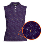 Steamy Dream-Women Sleeveless Polo Shirt-Gerbera Prints