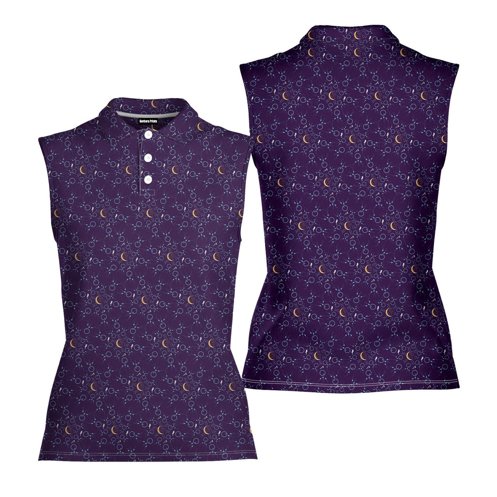 Steamy Dream-Women Sleeveless Polo Shirt-Gerbera Prints