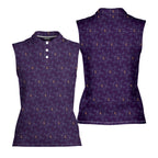 Steamy Dream-Women Sleeveless Polo Shirt-Gerbera Prints