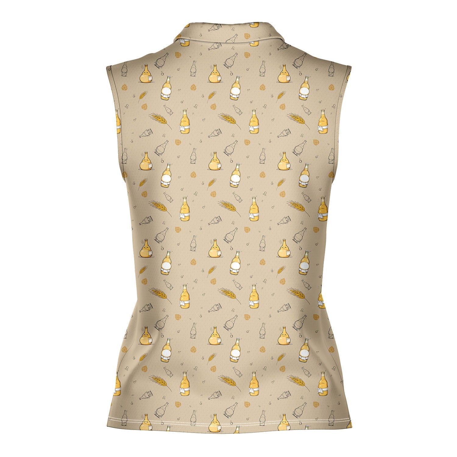 Love Handle-Women Sleeveless Polo Shirt-Gerbera Prints