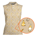 Love Handle-Women Sleeveless Polo Shirt-Gerbera Prints