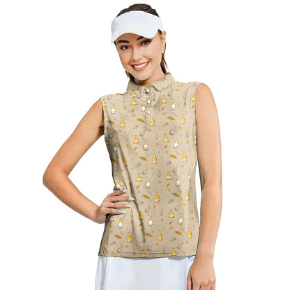 Love Handle - Ladies Sleeveless Golf Polo Shirt