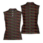 Need Some Friday Weekend-Women Sleeveless Polo Shirt-Gerbera Prints
