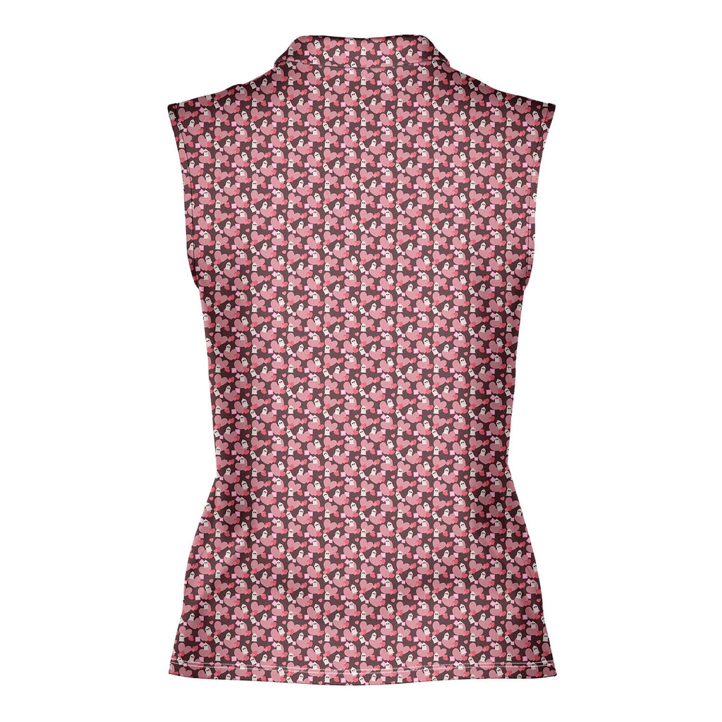 No Raincoat No Love-Women Sleeveless Polo Shirt-Gerbera Prints
