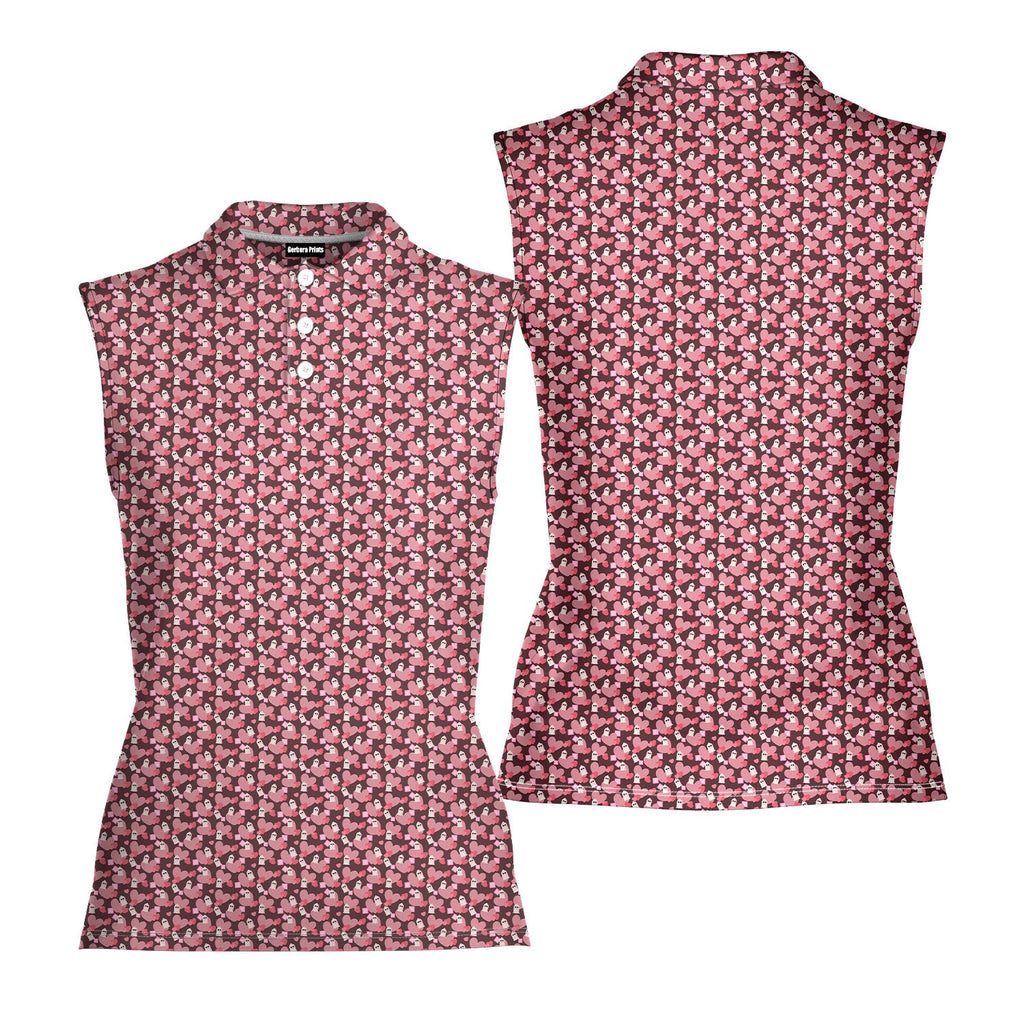 No Raincoat No Love-Women Sleeveless Polo Shirt-Gerbera Prints