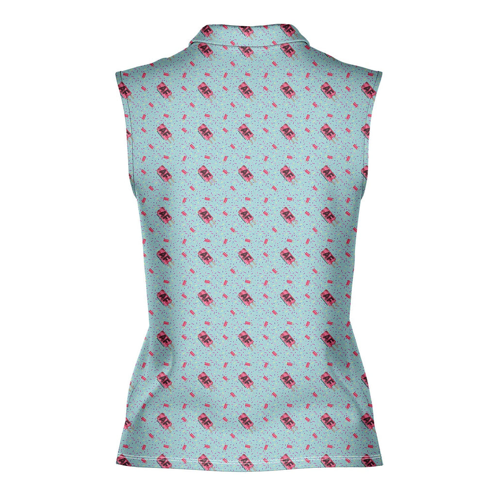 AF Because Adulting is Hard-Women Sleeveless Polo Shirt-Gerbera Prints