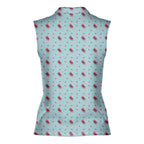 AF Because Adulting is Hard-Women Sleeveless Polo Shirt-Gerbera Prints