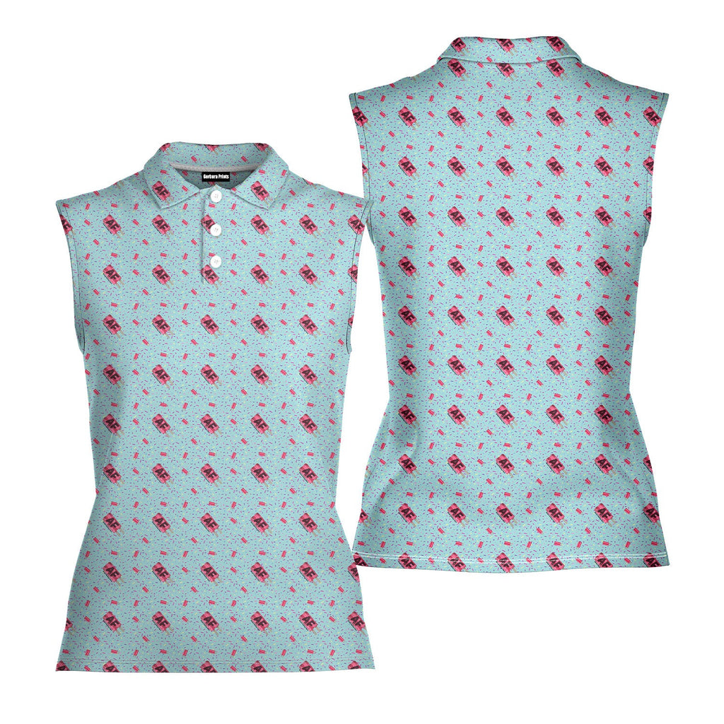 AF Because Adulting is Hard-Women Sleeveless Polo Shirt-Gerbera Prints