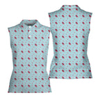 AF Because Adulting is Hard-Women Sleeveless Polo Shirt-Gerbera Prints