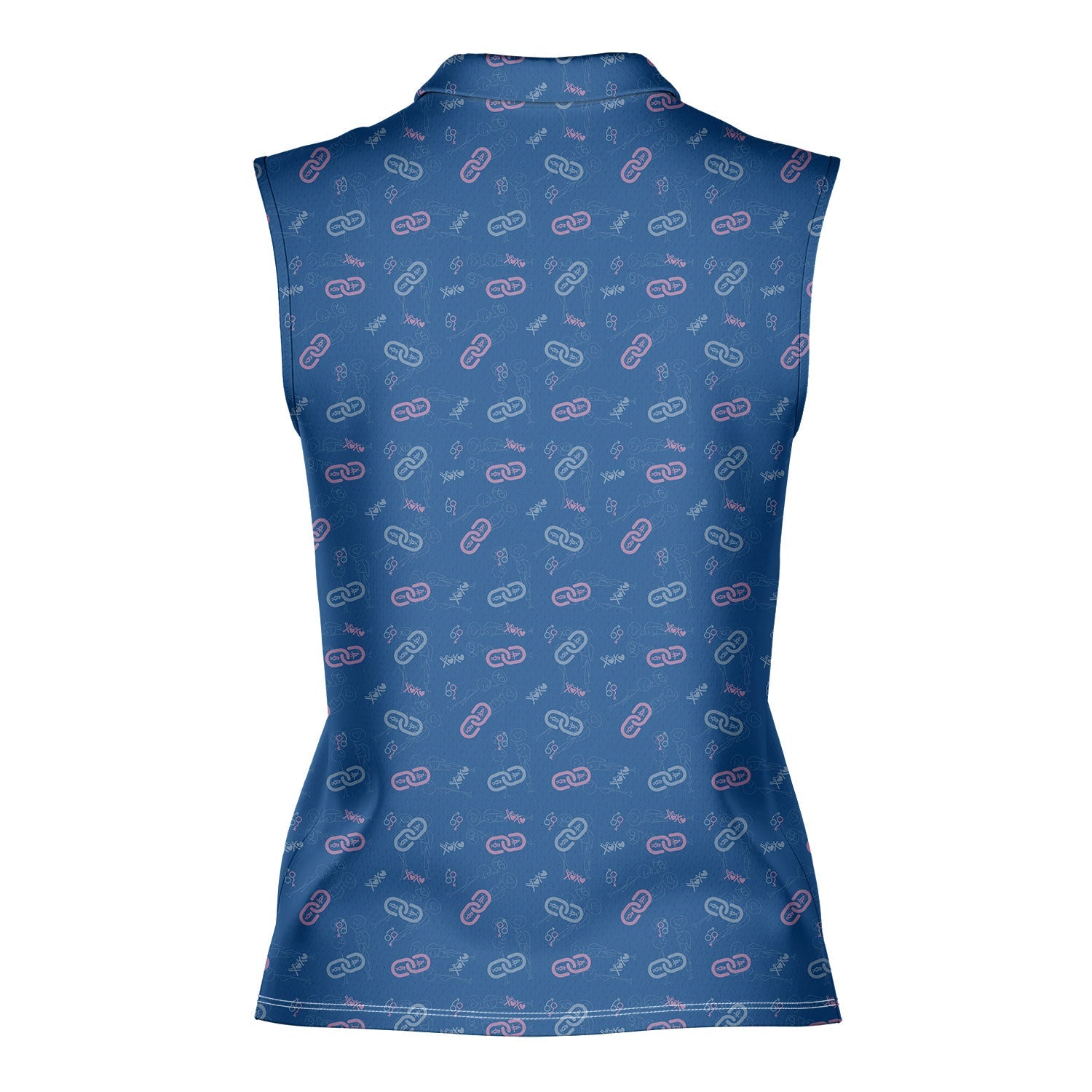 Sneaky Link-Women Sleeveless Polo Shirt-Gerbera Prints