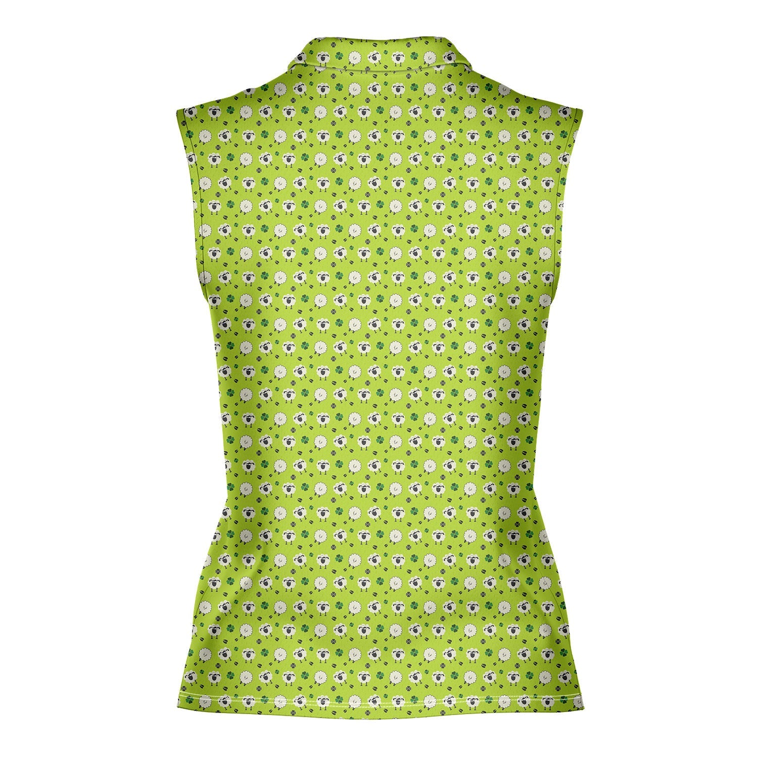 Lamb of God-Women Sleeveless Polo Shirt-Gerbera Prints